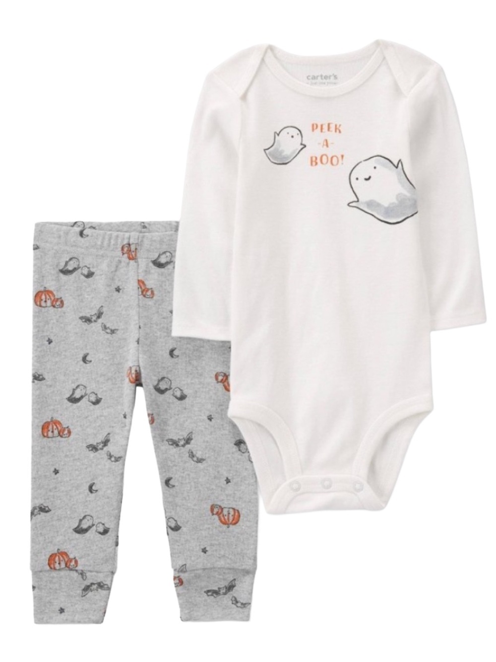 CARTER’S 2 PC PEEK A BOO! PANTS SET - GRAY VARIOUS SIZES (NEW WITH TAGS) A8